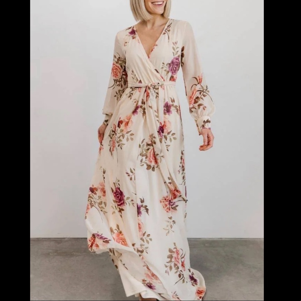 Baltic Born lydia ivory floral maxi dress